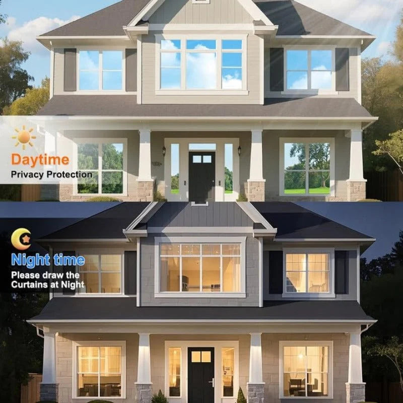 Window Film Mirror Privacy Static-Cling UV & Heat Blocking