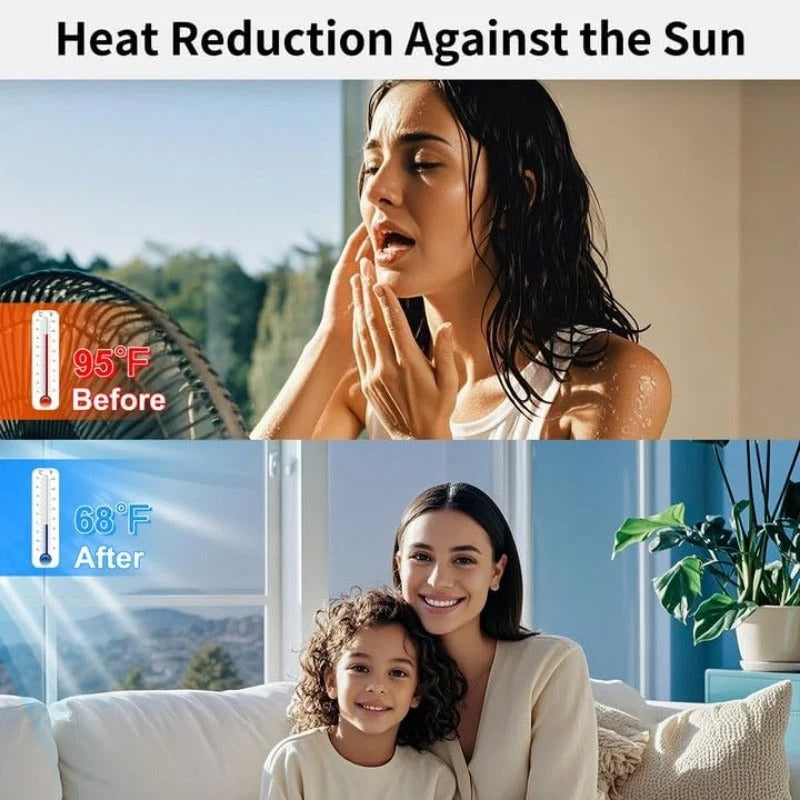 Window Film Mirror Privacy Static-Cling UV & Heat Blocking