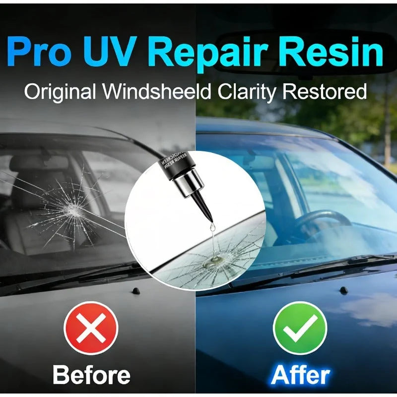Windshield Repair Kit Sunlight-Curing Resin DIY Repair
