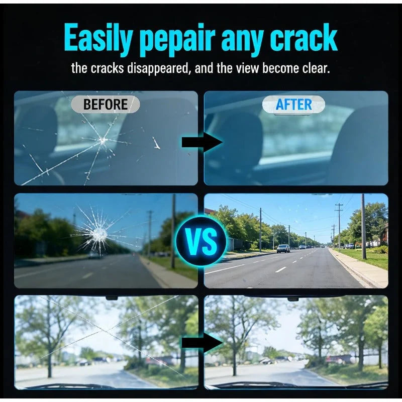 Windshield Repair Kit Sunlight-Curing Resin DIY Repair