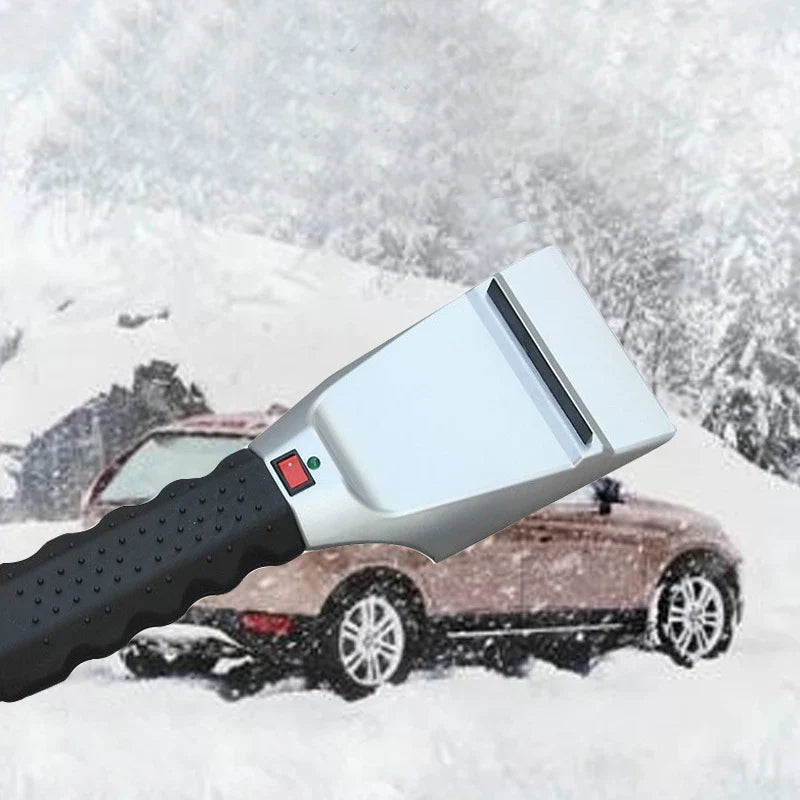 Windshield Snow Scraper Electric 12V Heated Microfiber Brush