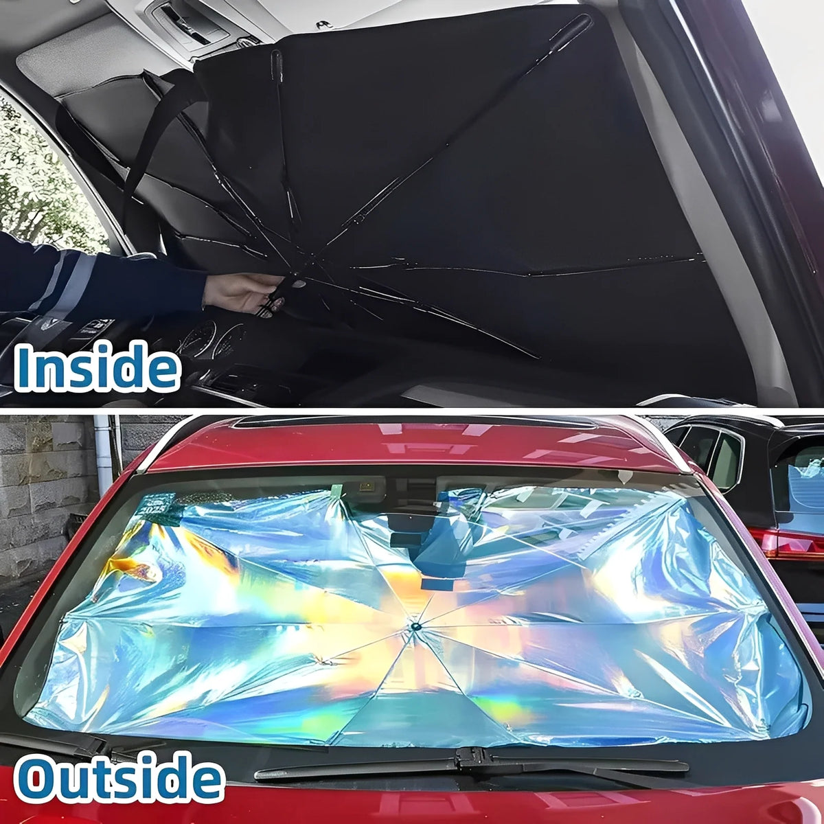 Windshield Sun Shade Foldable Reflective UV Blocking