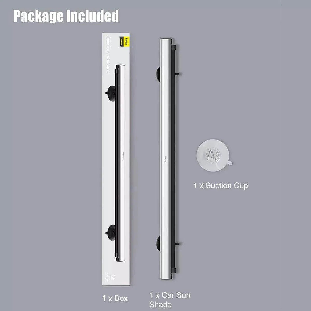 Windshield Sun Shade Retractable Reflective Aluminum Foil