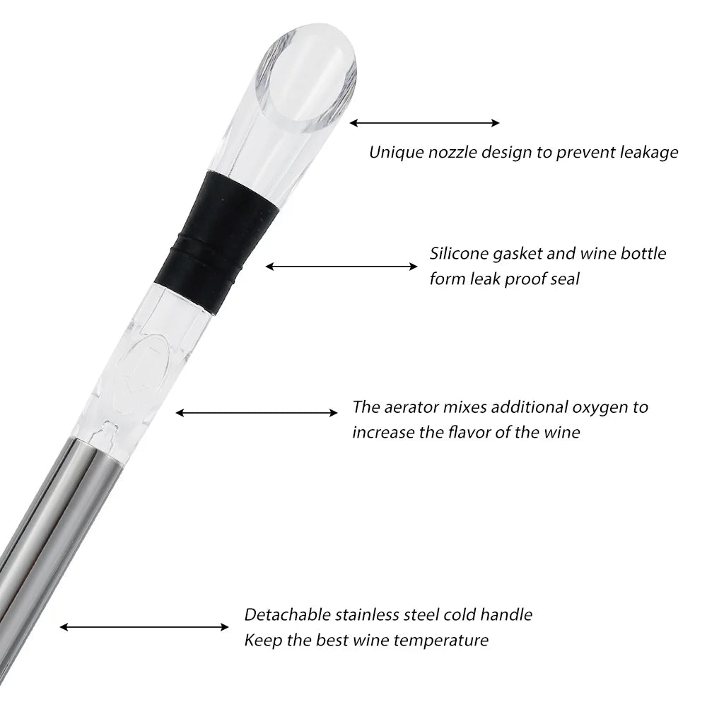 Wine Chilling Rod 3-in-1 Pouring & Aerating