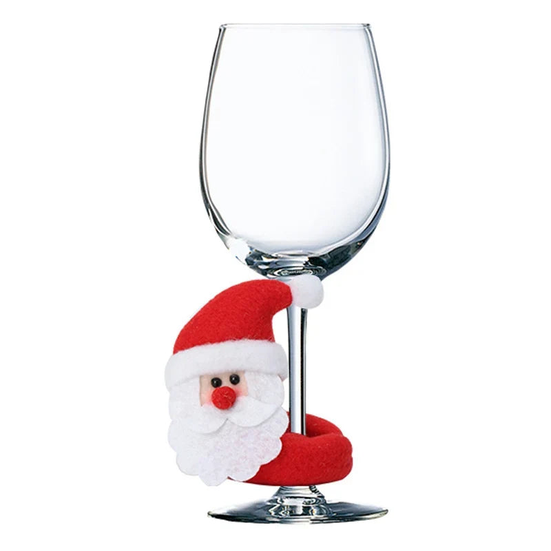 Wine Glass Marker Reindeer Felt Fits Wine & Champagne