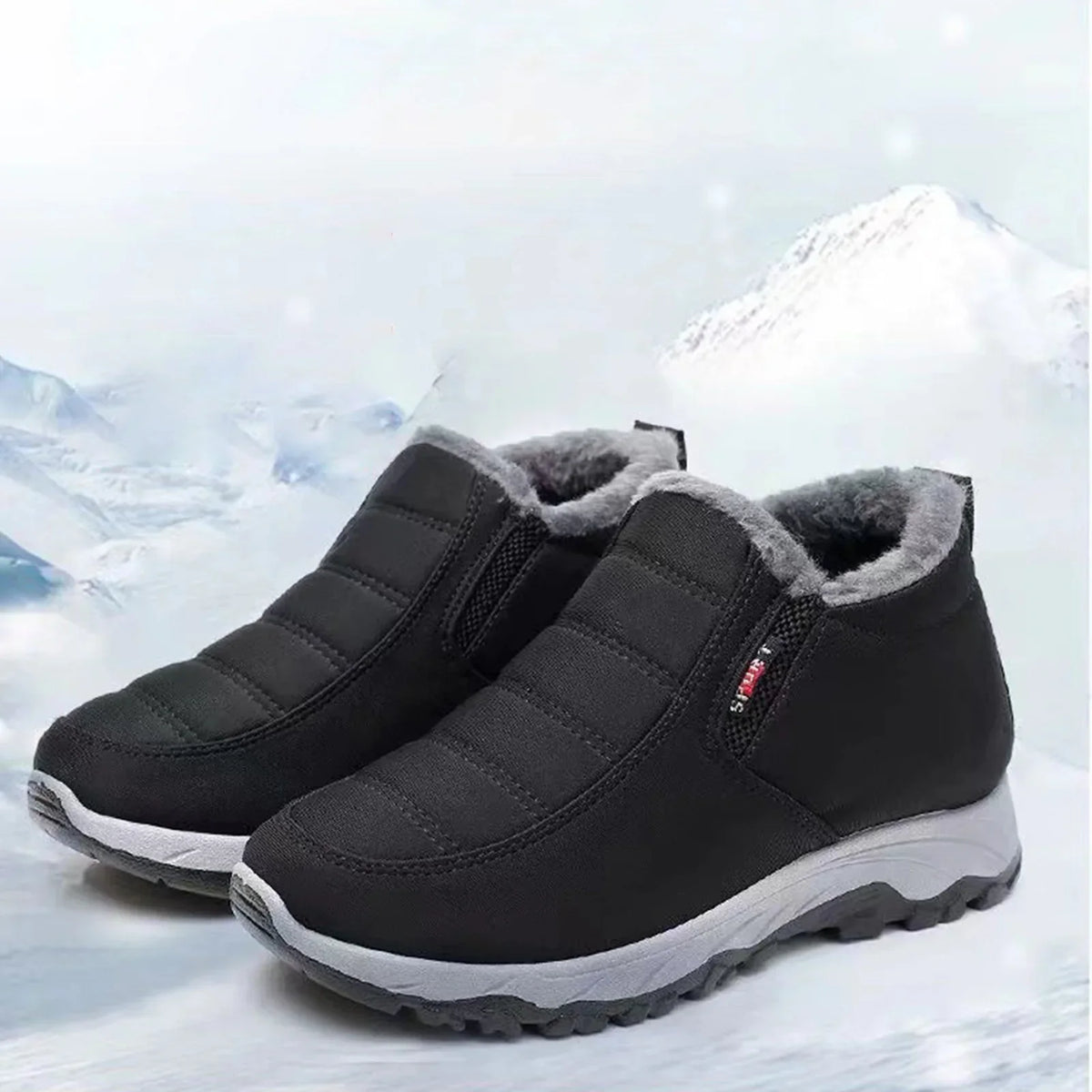 Winter Boots Warm Cotton Lining Slip-On Water-Resistant