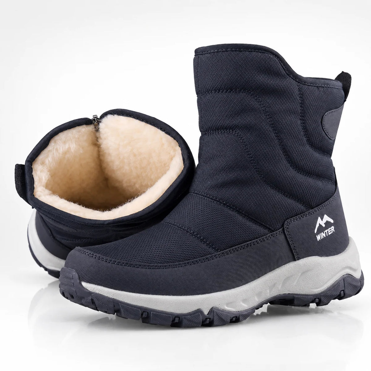 Winter Boots Water-Repellent Plush-Lined Non-Slip Sole
