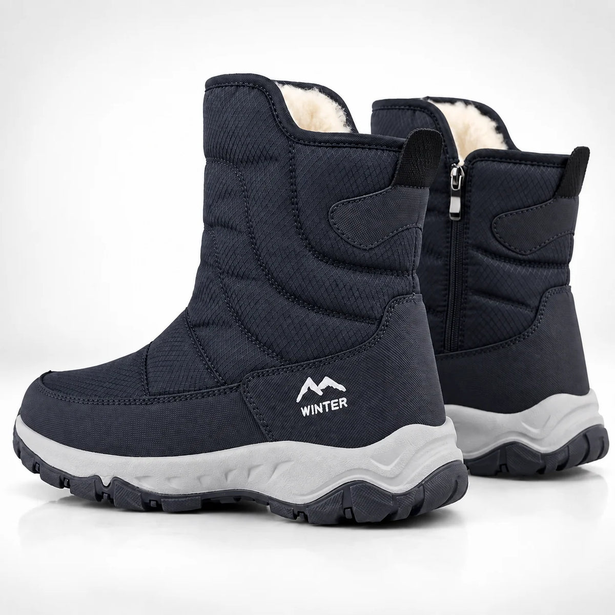 Winter Boots Water-Repellent Plush-Lined Non-Slip Sole