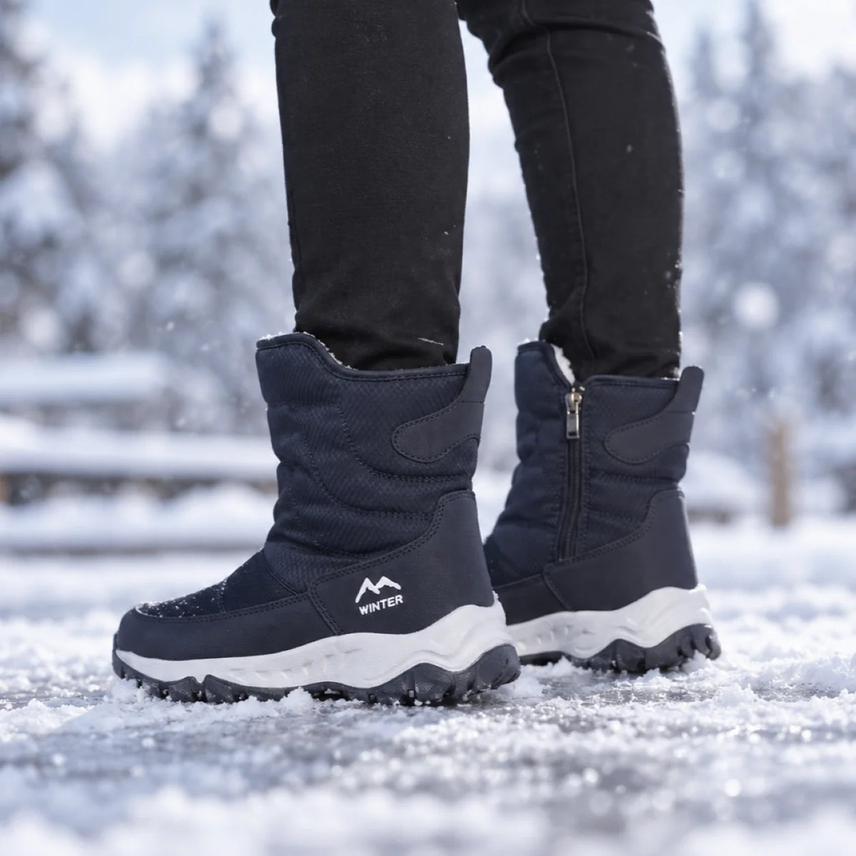 Winter Boots Water-Repellent Plush-Lined Non-Slip Sole