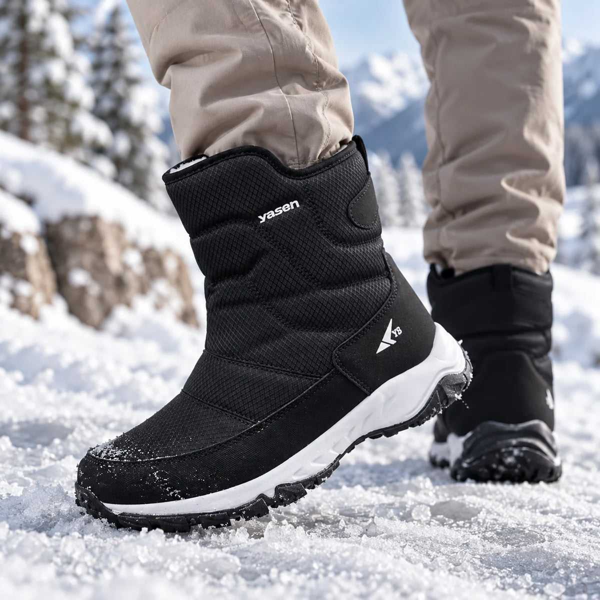 Winter Boots Water-Repellent Plush-Lined Non-Slip Sole