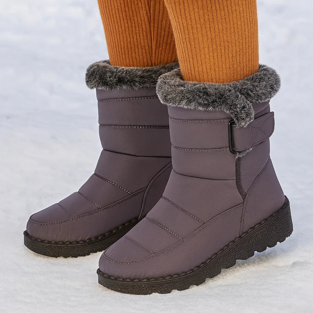 Winter Boots Water-Resistant Plush Lining Non-Slip Tread