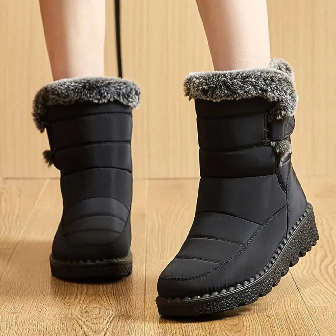 Winter Boots Water-Resistant Plush Lining Non-Slip Tread