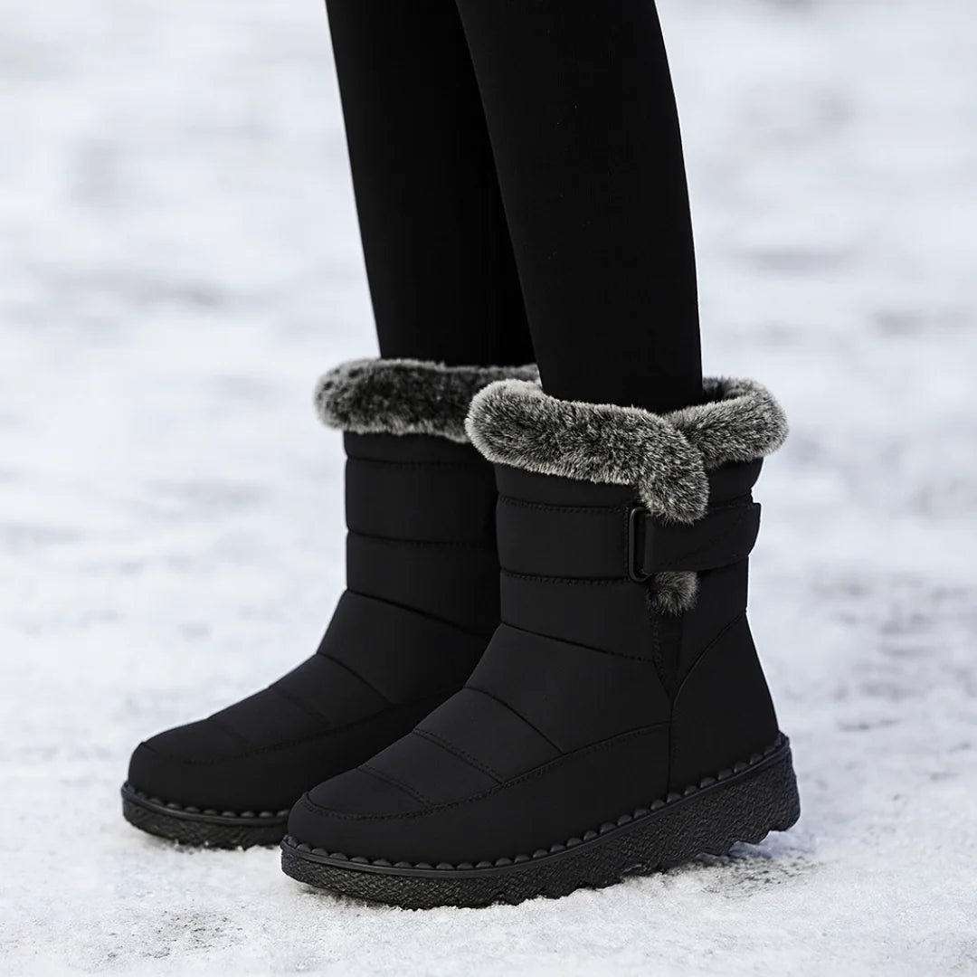 Winter Boots Water-Resistant Plush Lining Non-Slip Tread