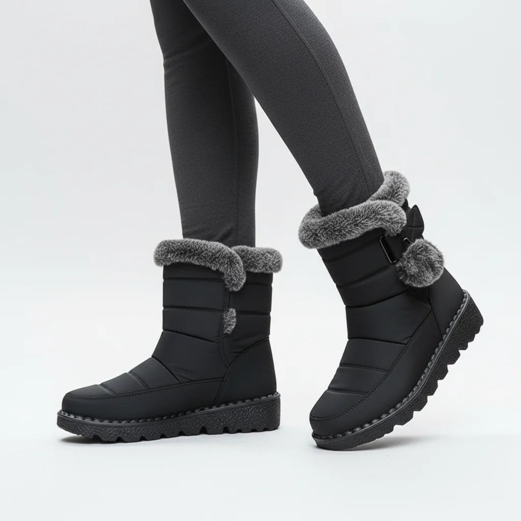 Winter Boots Waterproof Plush-Lined Slip-Resistant Sole