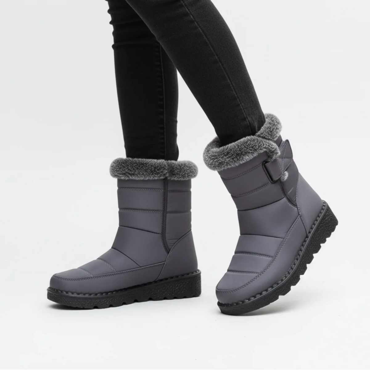 Winter Boots Waterproof Plush-Lined Slip-Resistant Sole