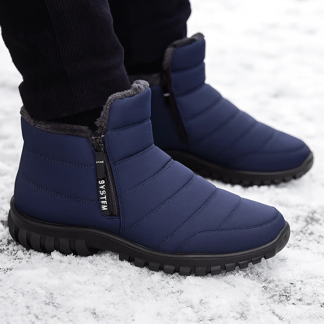 Winter Boots Waterproof Side Zip Warm Lining Non-Slip Grip
