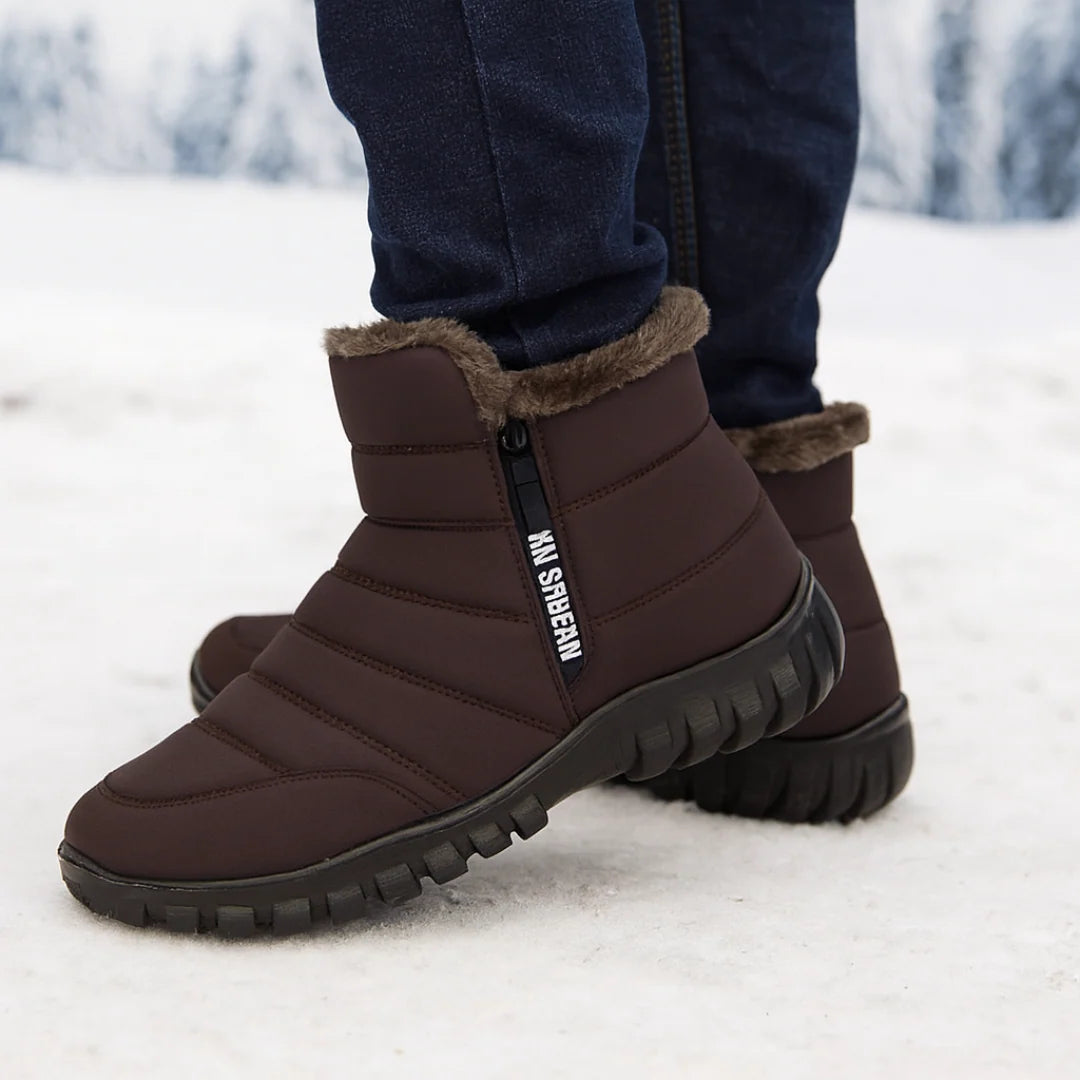 Winter Boots Waterproof Side Zip Warm Lining Non-Slip Grip