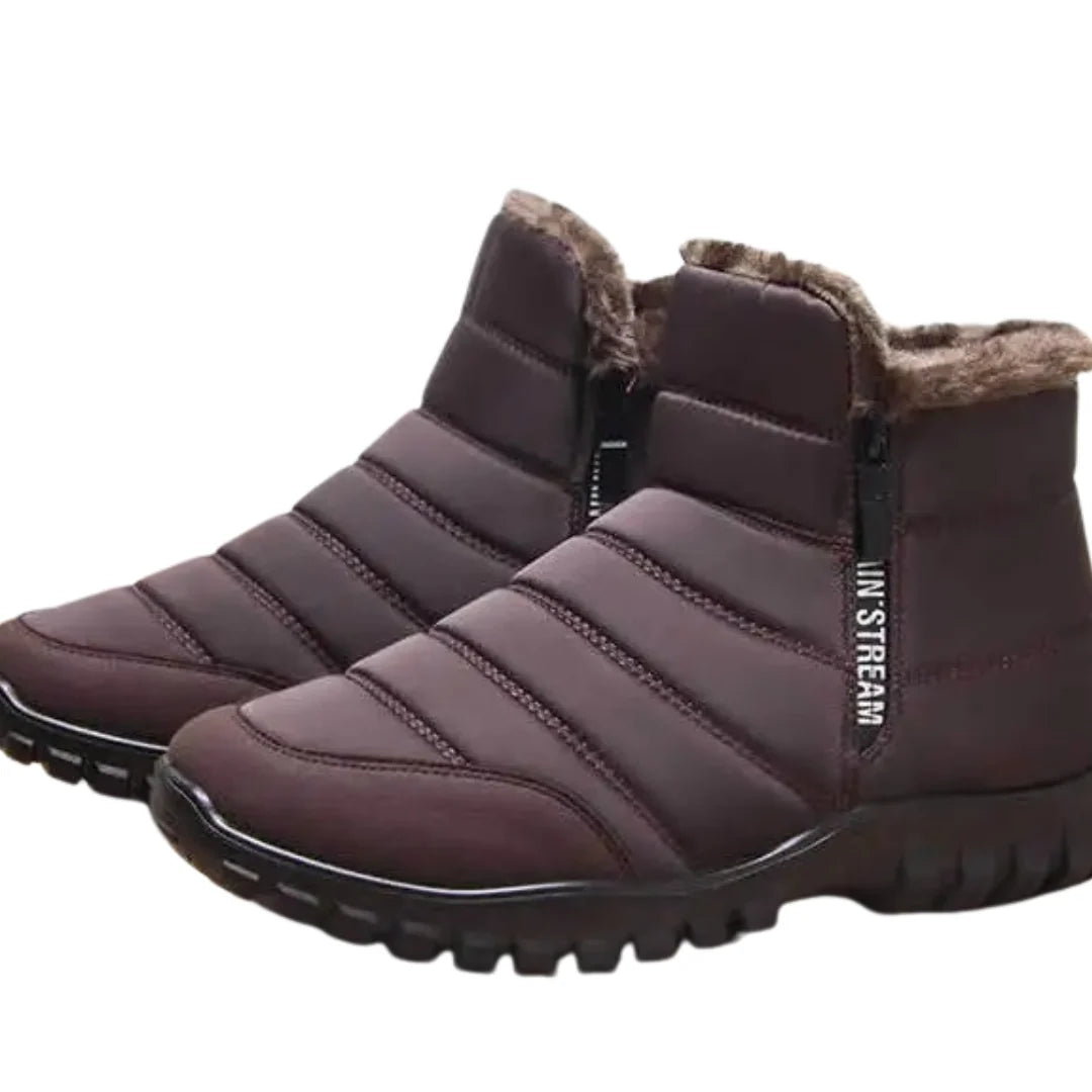 Winter Boots Waterproof Side Zip Warm Lining Non-Slip Grip