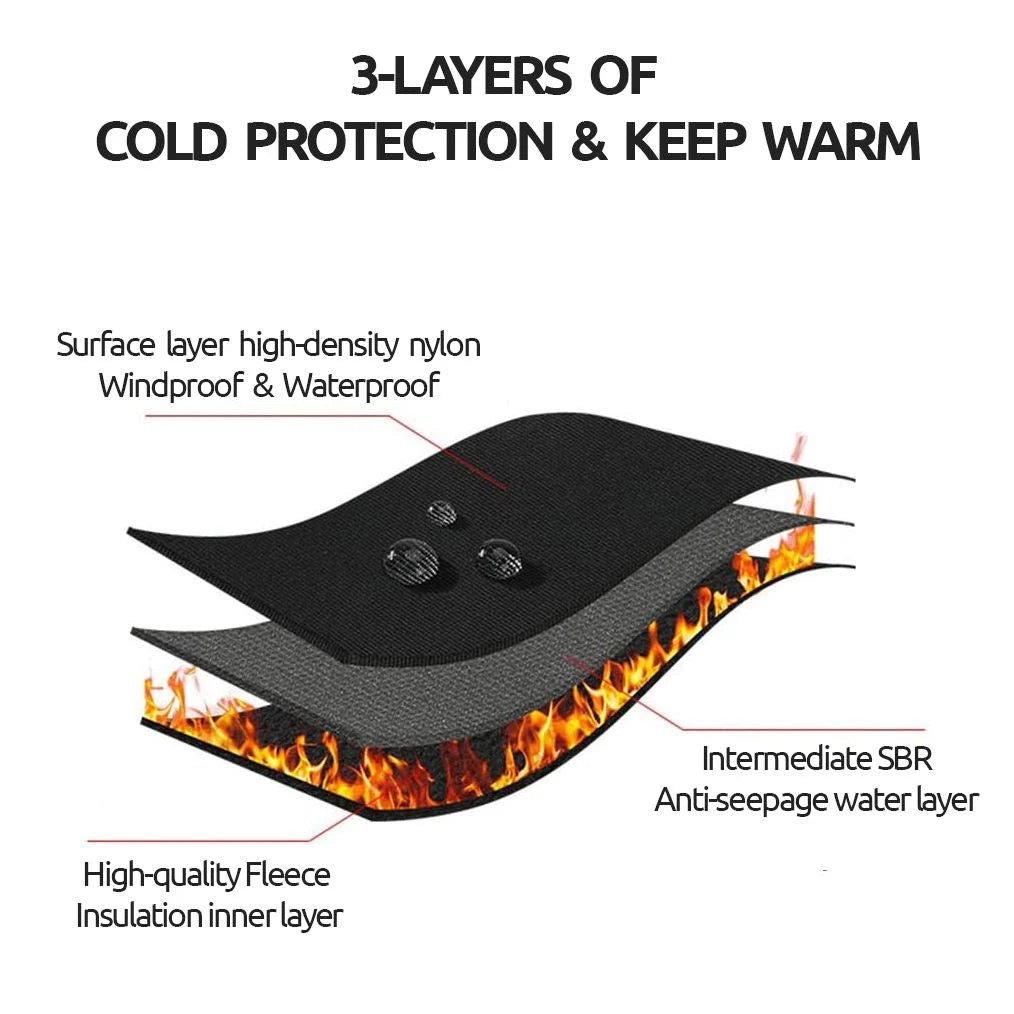 Winter Gloves Fleece-Lined Touchscreen Non-Slip Grip