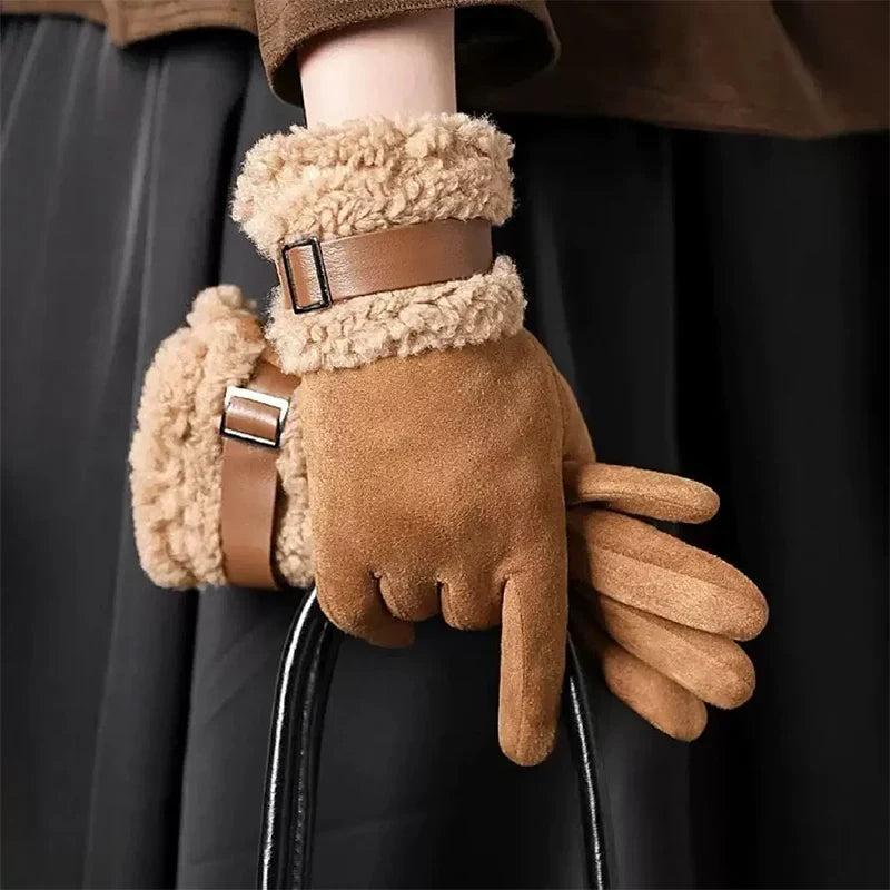 Winter Gloves Fleece-Lined Windproof Touchscreen-Compatible