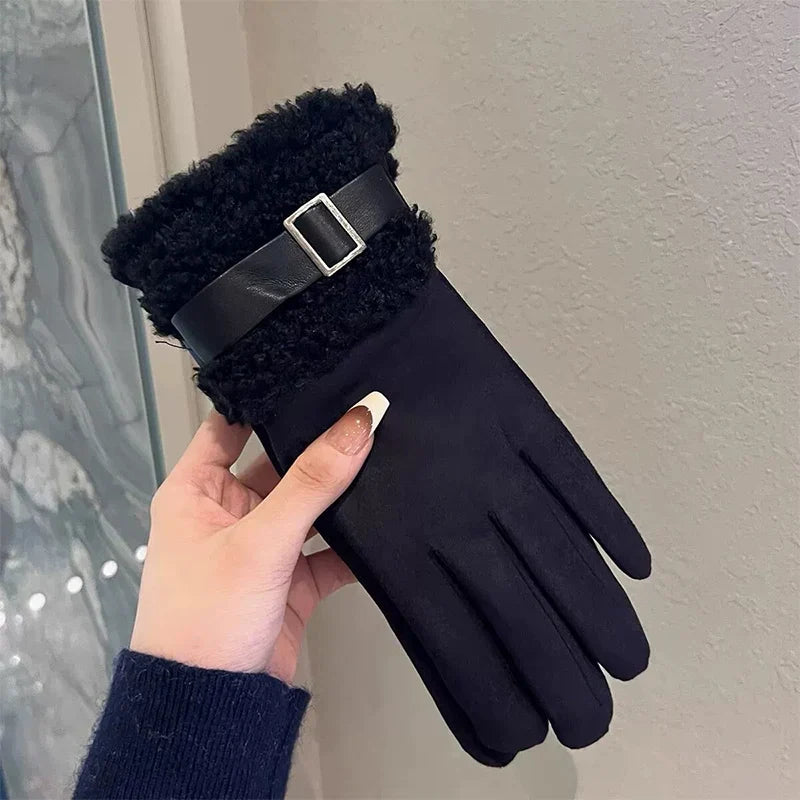 Winter Gloves Fleece-Lined Windproof Touchscreen-Compatible