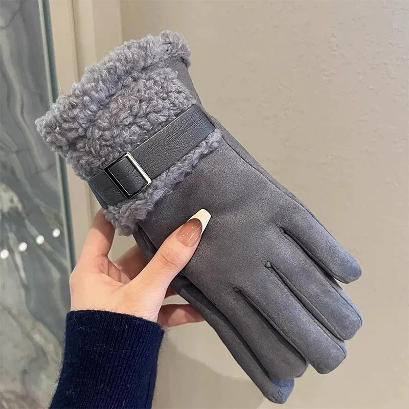 Winter Gloves Fleece-Lined Windproof Touchscreen-Compatible