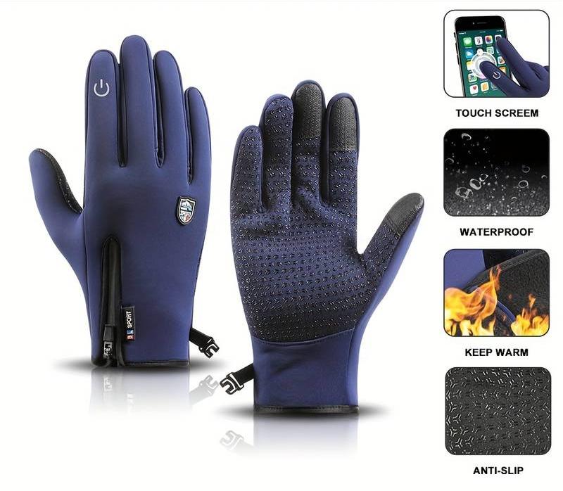 Winter Gloves Waterproof Windproof Touchscreen Compatible