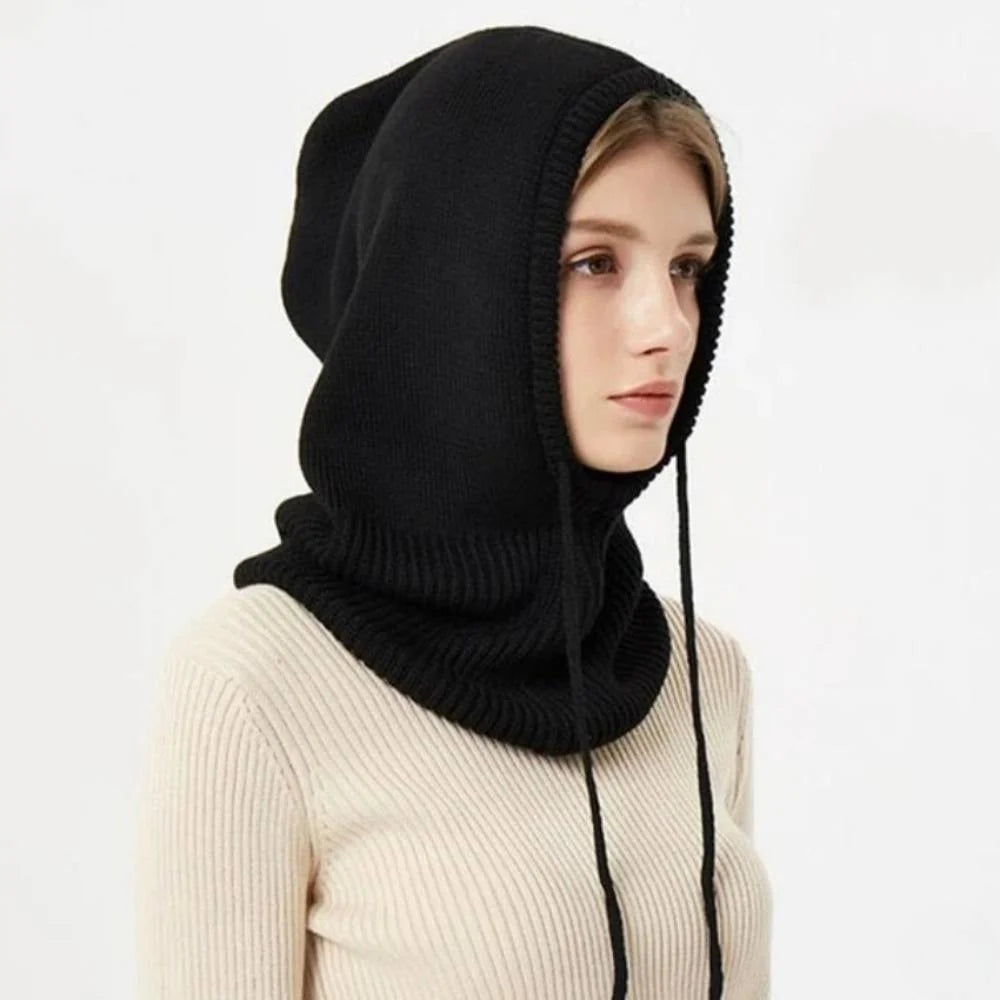 Winter Hat Cashmere Lightweight Knit Adjustable Drawstring