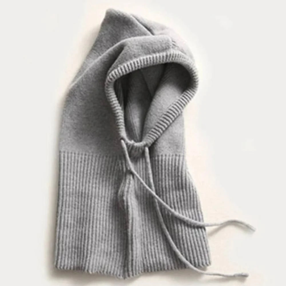Winter Hat Cashmere Lightweight Knit Adjustable Drawstring