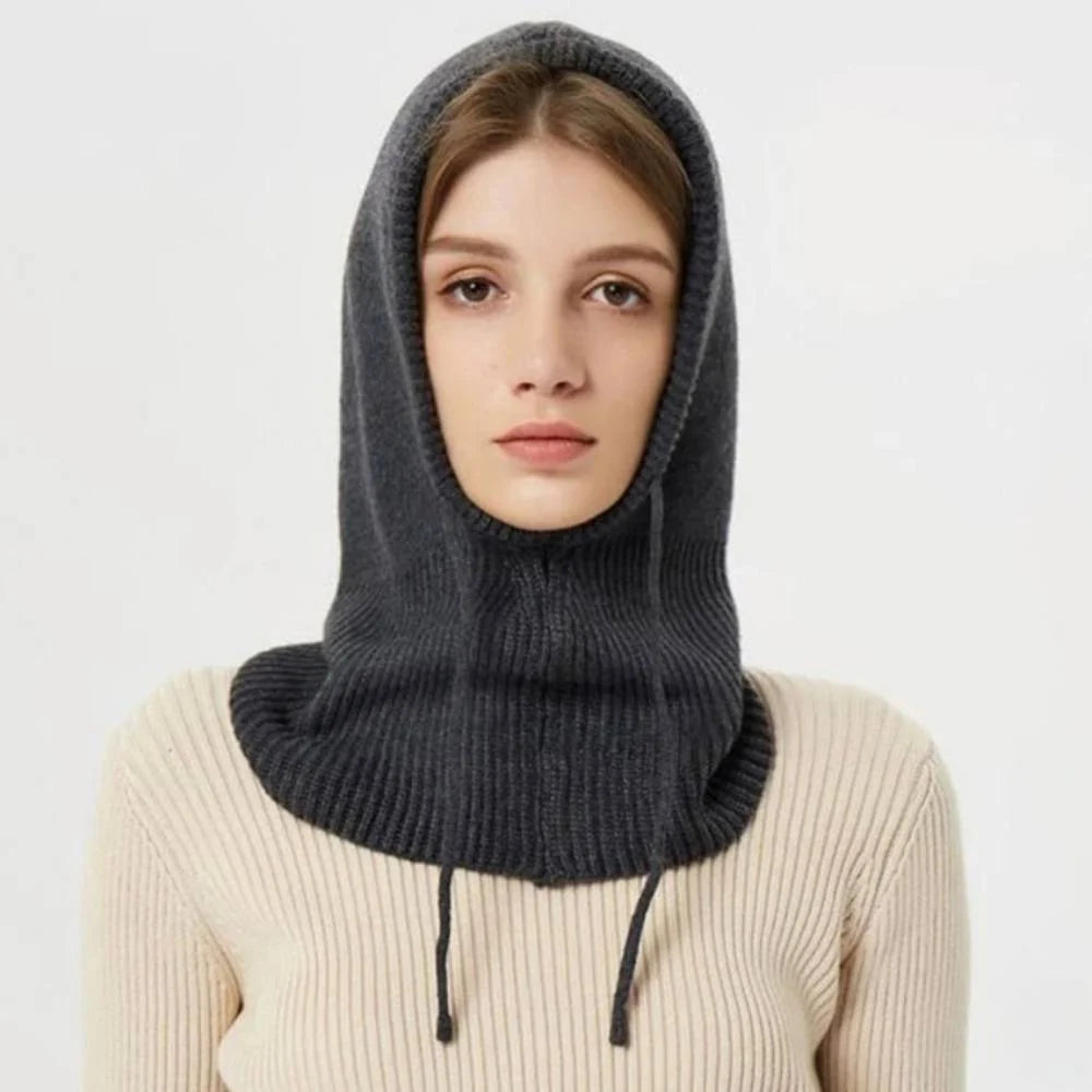 Winter Hat Cashmere Lightweight Knit Adjustable Drawstring
