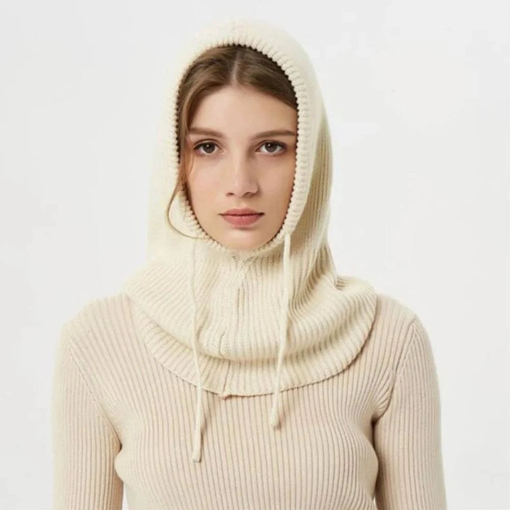 Winter Hat Cashmere Lightweight Knit Adjustable Drawstring