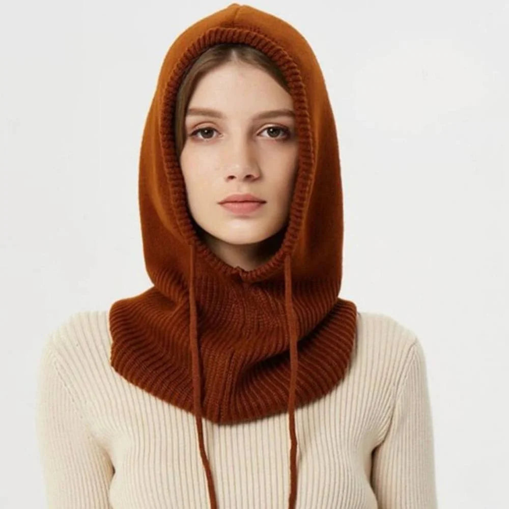 Winter Hat Cashmere Lightweight Knit Adjustable Drawstring