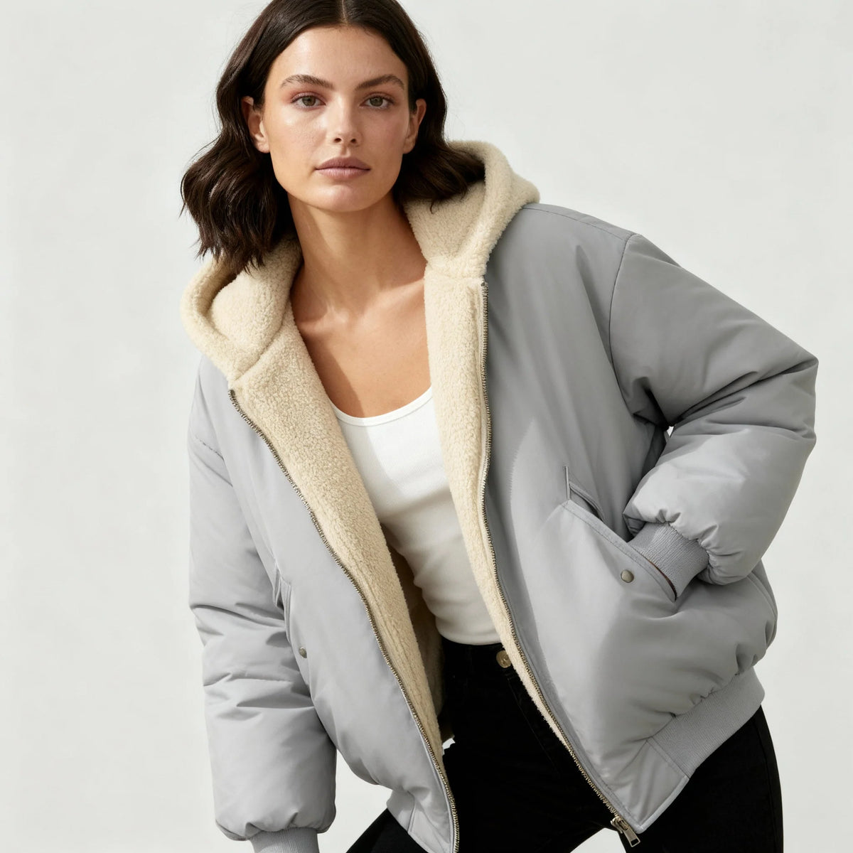 Winter Jacket Oversized Fit Polyester Shell & Fill