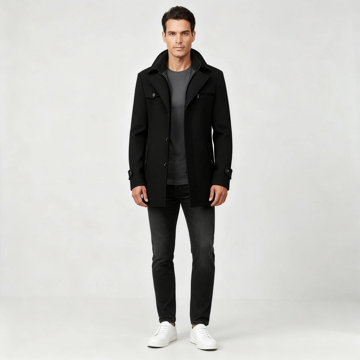 Winter Jacket Waterproof Wind-Resistant Polyester