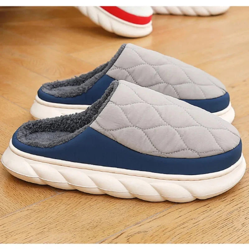 Winter Slippers Plush-Lined Waterproof Non-Slip Sole