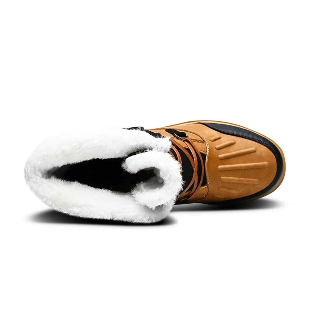 Winter Snow Boots Faux Fur Lined Water-Repellent Non-Slip Sole