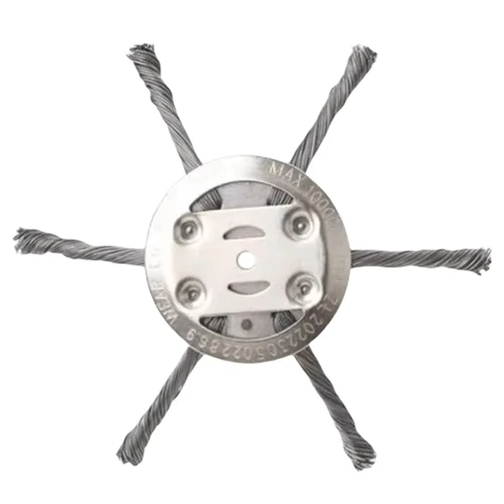 Wire Brush Trimmer Head 6-Inch Steel Wire