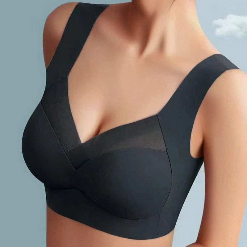 Wireless Bra Seamless Wire-Free Wide Straps Supportive Underband
