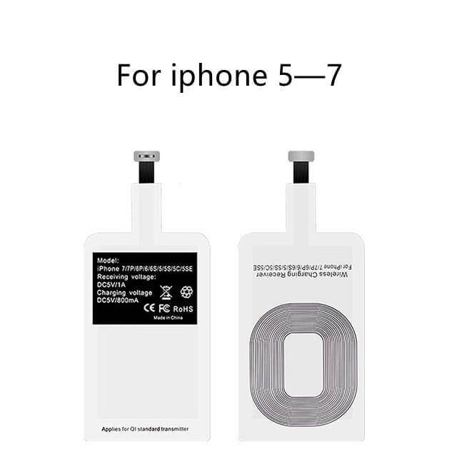 Wireless Charging Receiver Qi-Compatible Slim Multiple Connector Options