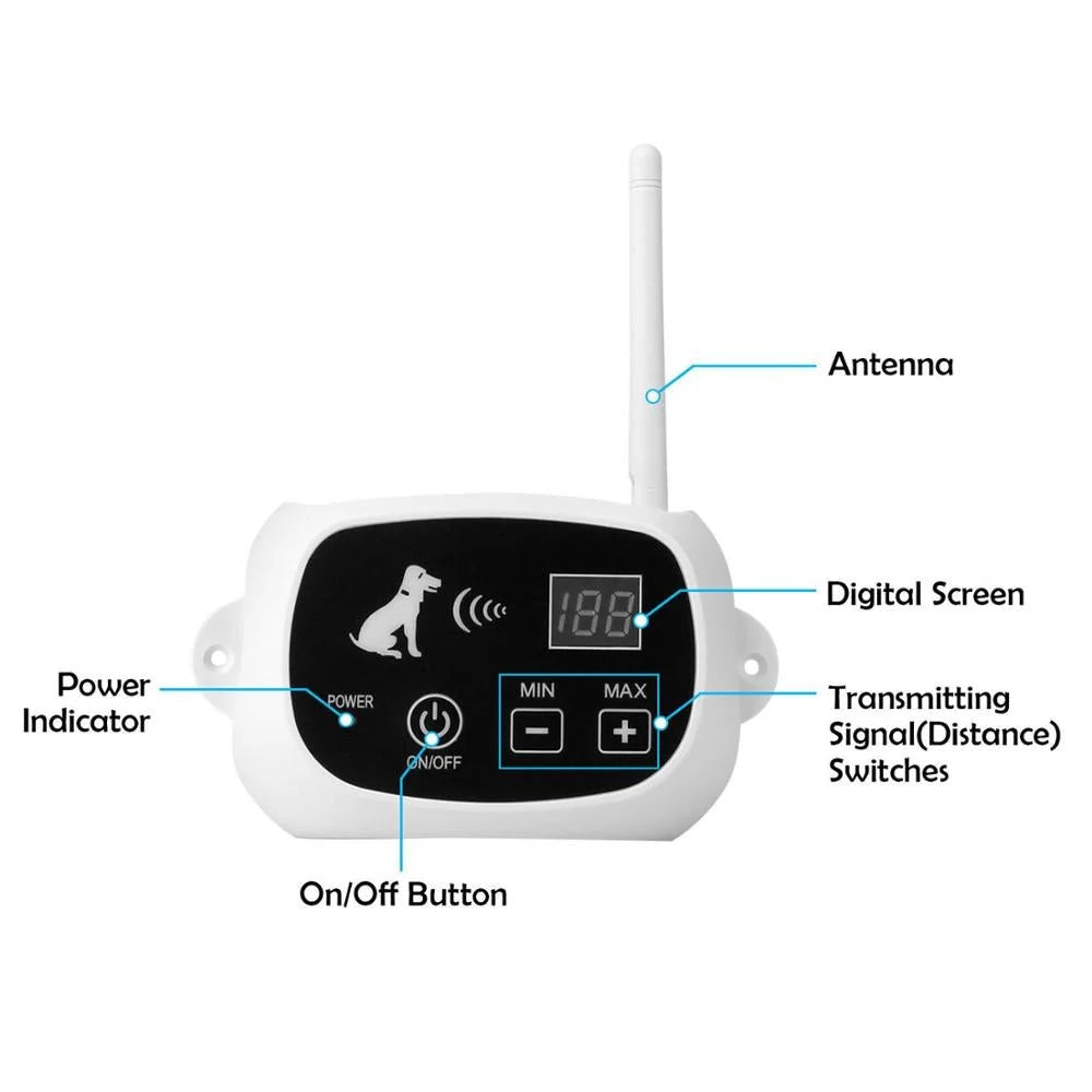 Wireless Dog Fence System Adjustable Radius Gradual Correction