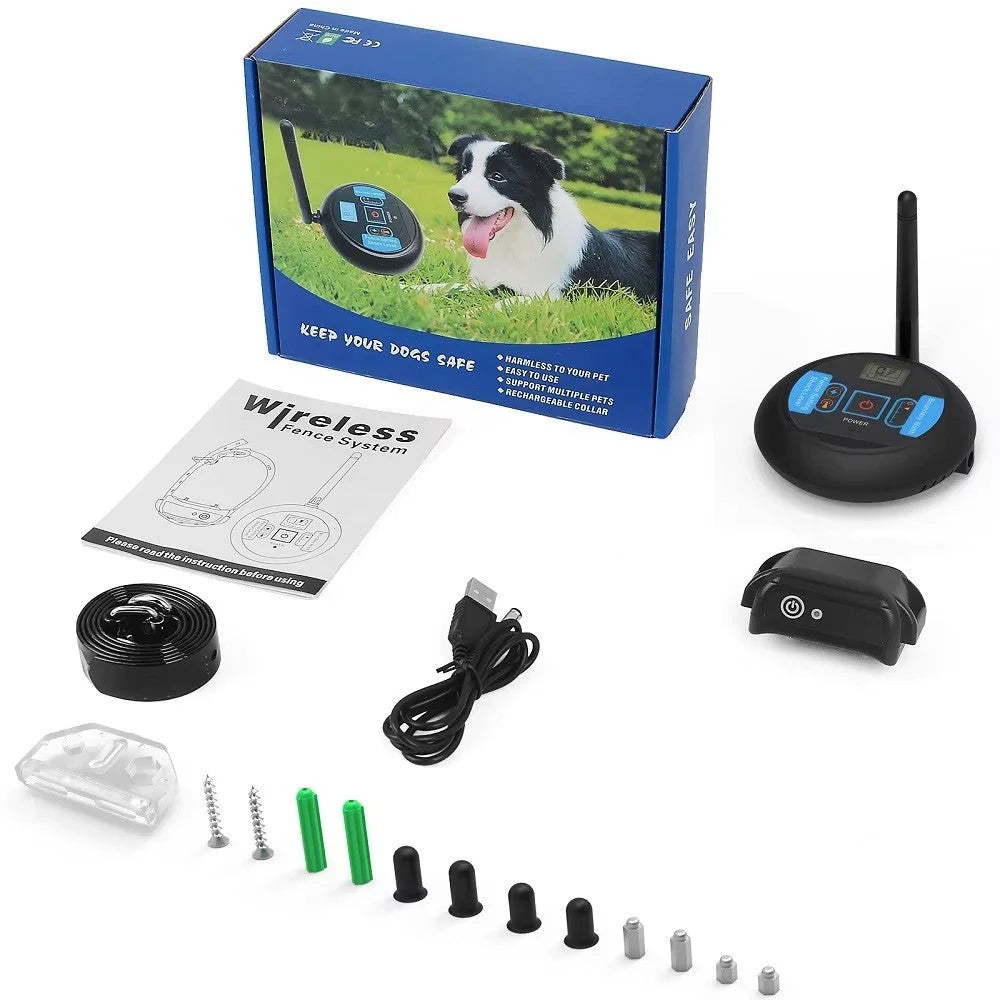 Wireless Dog Fence System Waterproof Rechargeable Collars