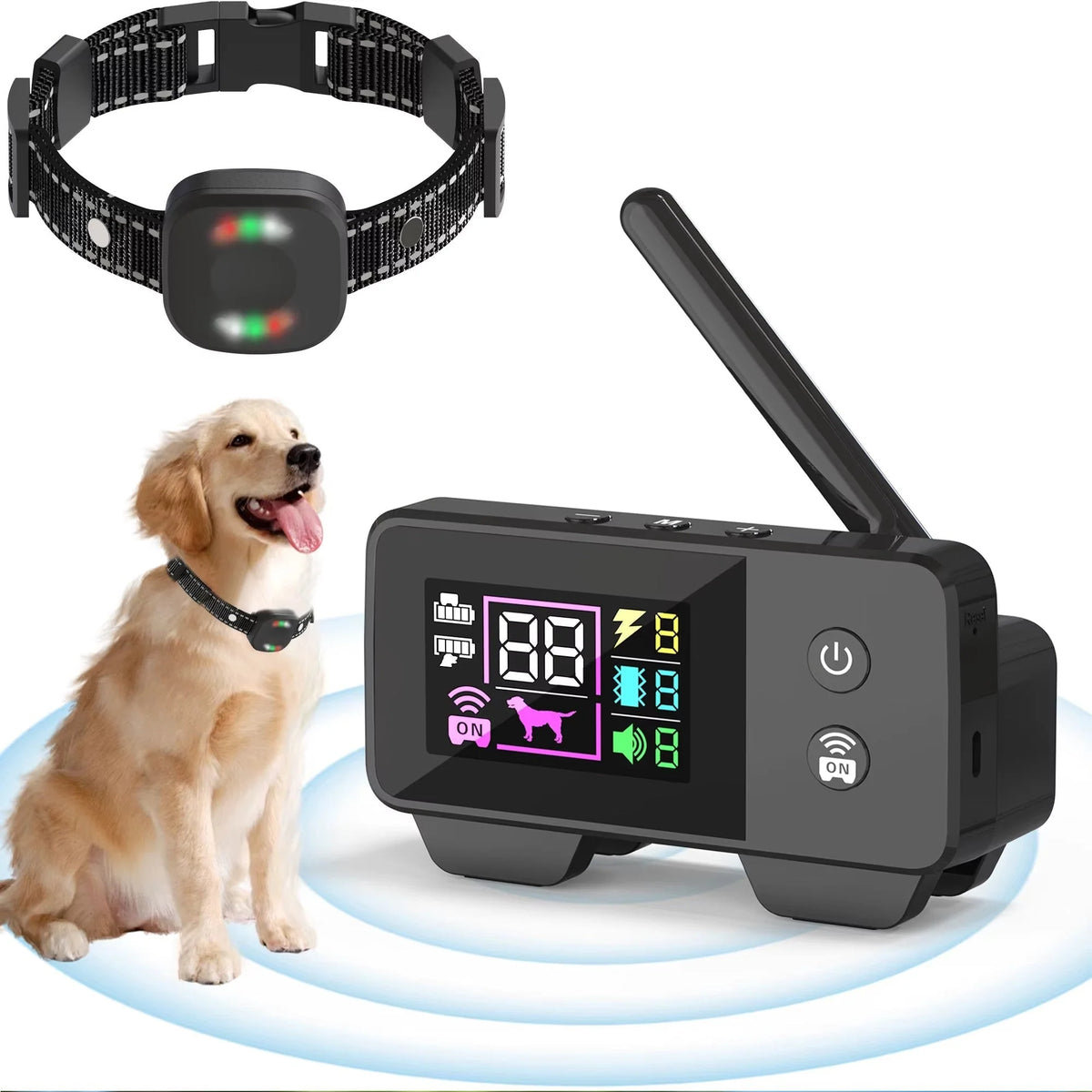 Wireless Dog Fence System Waterproof Rechargeable Collars