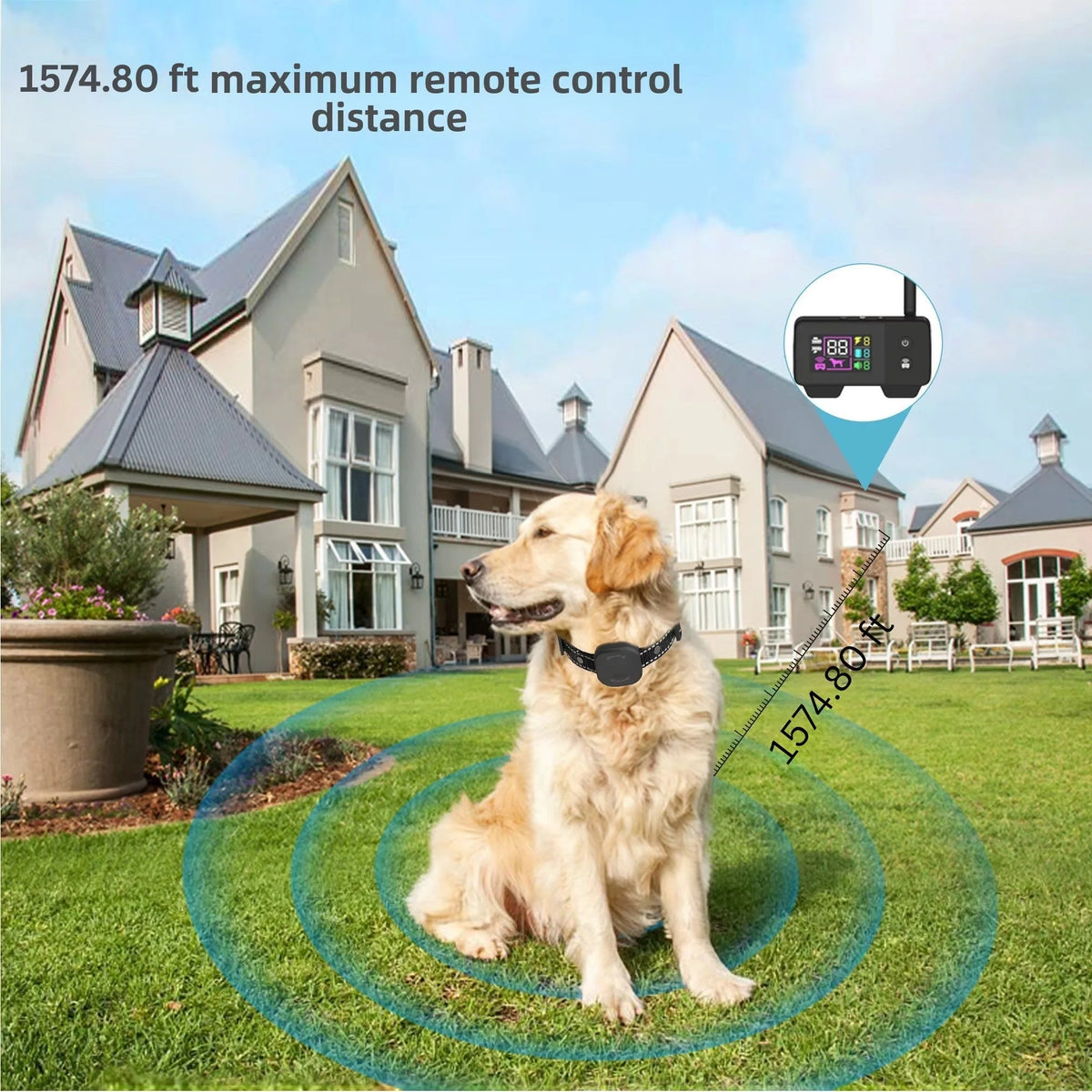 Wireless Dog Fence System Waterproof Rechargeable Collars