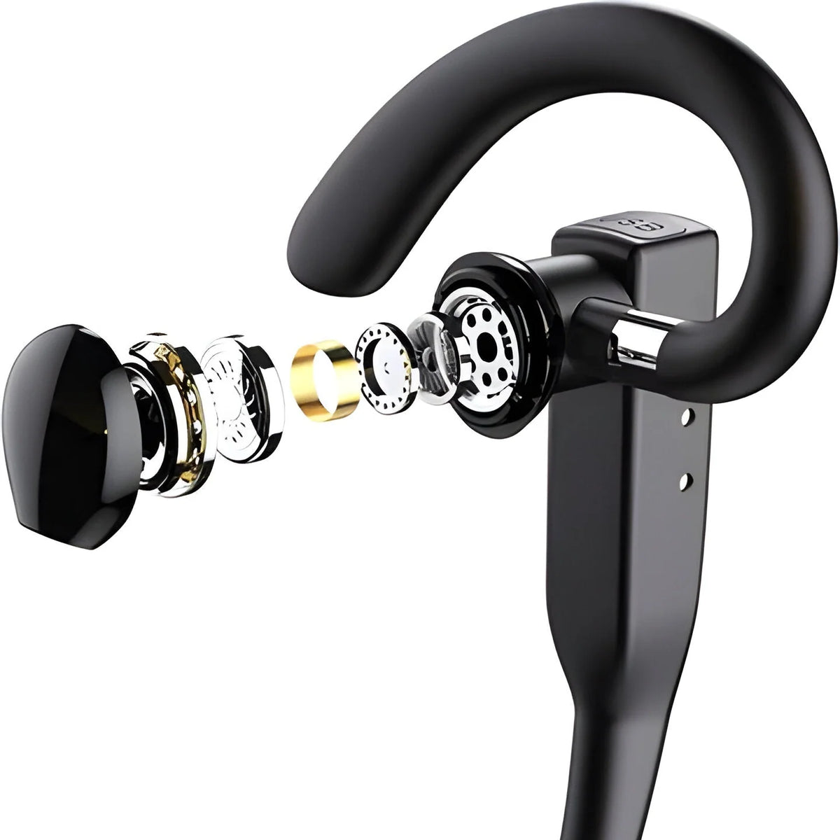 Wireless Earpiece Noise-Filtering Microphones 25-Hour Talk Time