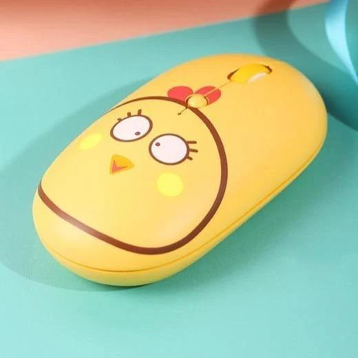 Wireless Mouse Cartoon Animal Rechargeable Quiet Clicks USB-C Receiver