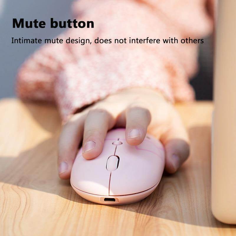 Wireless Mouse Cartoon Animal Rechargeable Quiet Clicks USB-C Receiver
