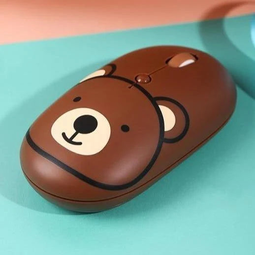 Wireless Mouse Cartoon Animal Rechargeable Quiet Clicks USB-C Receiver