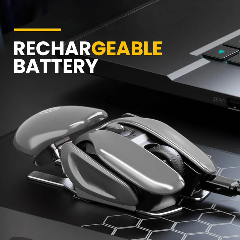 Wireless Mouse Ergonomic Metal Quiet Clicks