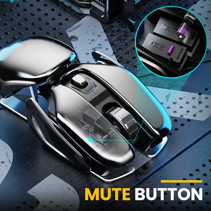 Wireless Mouse Ergonomic Metal Quiet Clicks