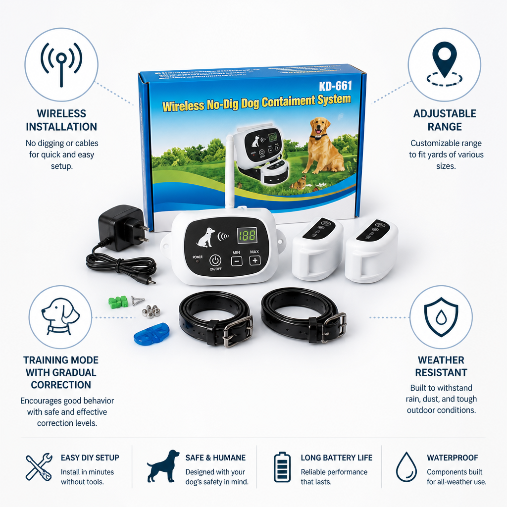 Wireless No-Dig Dog Containment System